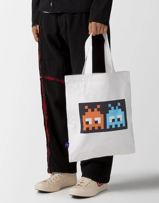 Space Invaders-logotyp Shoppingväska - Image 5