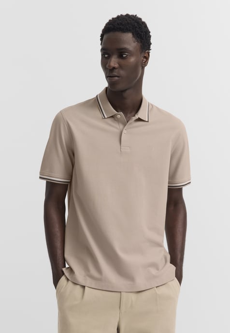 Bugatti Herren Poloshirt van katoenpiqué met korte mouwen en polokraag - Image 1