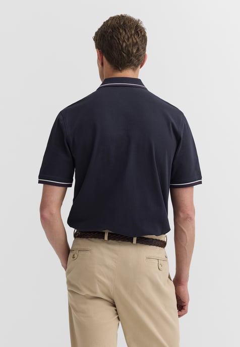 Bugatti Herren Poloshirt van katoenpiqué met korte mouwen en polokraag - Image 2