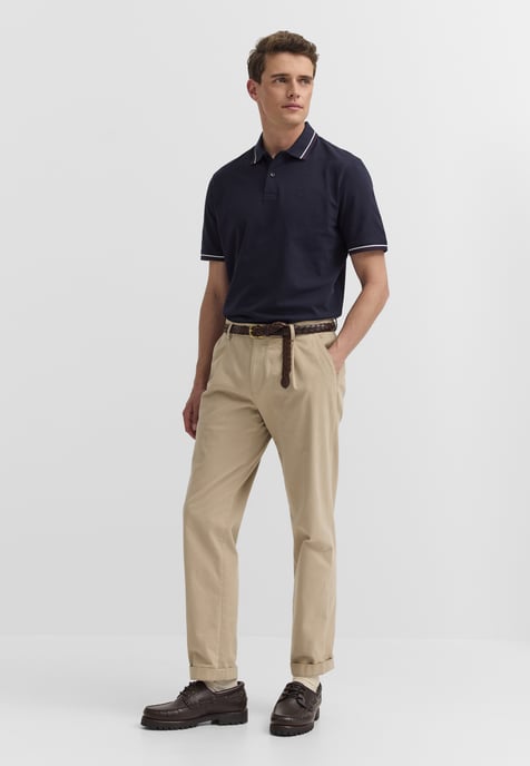 Bugatti Herren Poloshirt van katoenpiqué met korte mouwen en polokraag - Image 4