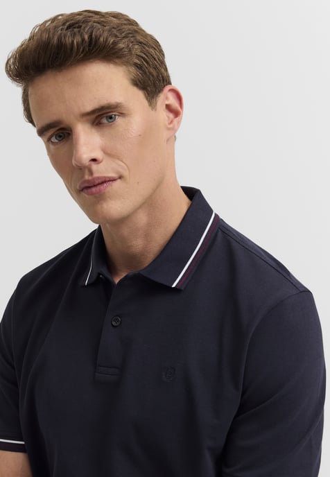 Bugatti Herren Poloshirt van katoenpiqué met korte mouwen en polokraag - Image 5
