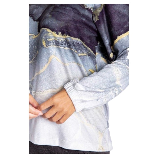 PJ Salvage Dames/Dames Ombre Top (Zwart/Grijs/Goud) - Image 2