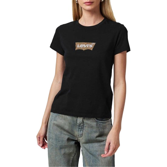 Levis Dames/Dames Grafisch Print T-shirt (Zwart) - Image 1