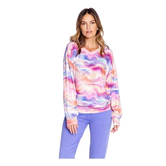 PJ Salvage Dames/Dames Tie Dye Relaxed Fit Overhemd (Perzik/herfst/Water) - Image 1