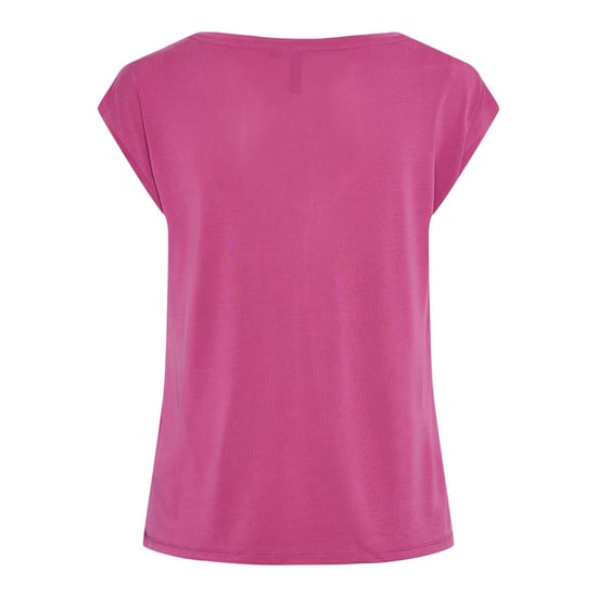 Pieces Pckamala gebreid T-shirt met V-hals voor dames (Festival Fuchsia) - Image 3