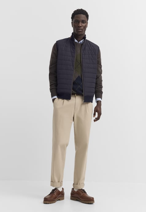 Bugatti Herren Vest: gewatteerd vest van katoenmix - Image 4