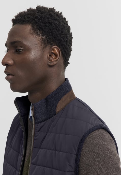 Bugatti Herren Vest: gewatteerd vest van katoenmix - Image 5