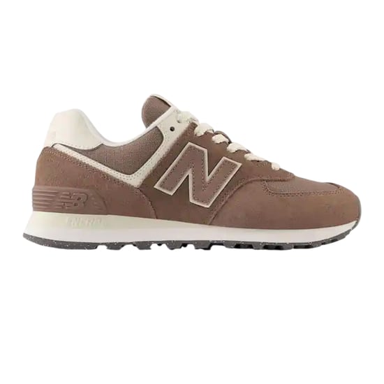 New Balance 574 suède sneakers met sleehak voor dames (Bruin/Wit) - Image 1