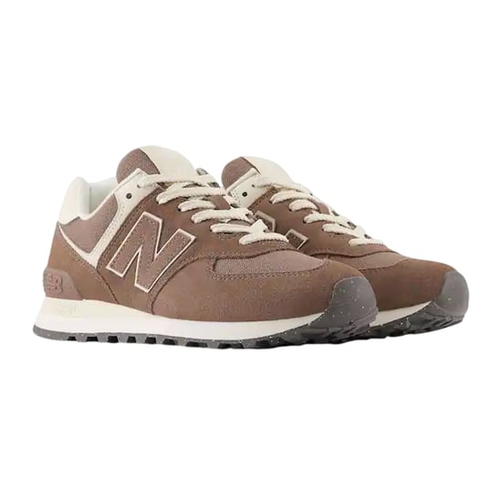 New Balance 574 suède sneakers met sleehak voor dames (Bruin/Wit) - Image 6