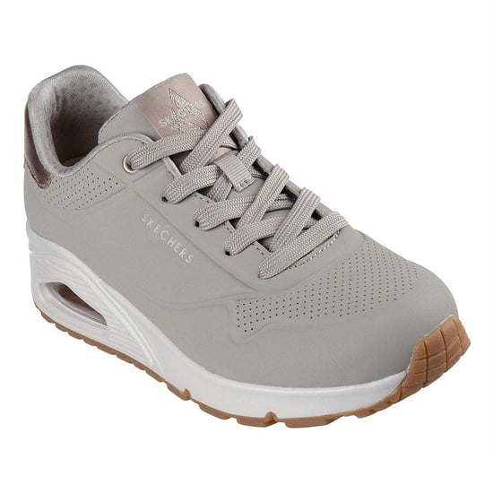 Skechers Uno Stand On Air-sneakers met sleehak voor dames (Taupe-beige/metallic goud) - Image 3