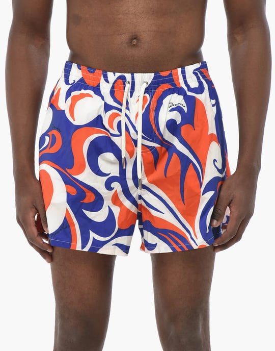 Badshorts med logotyp och boxershorts i midimodell - Image 2