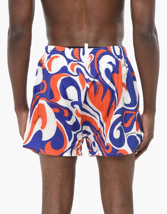 Badshorts med logotyp och boxershorts i midimodell - Image 3