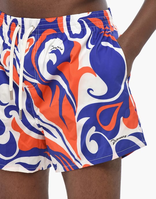 Badshorts med logotyp och boxershorts i midimodell - Image 4