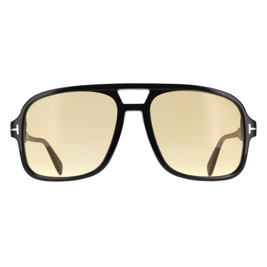 Tom Ford Aviator Mens Shiny Black Brown Falconer FT0884 - Image 1