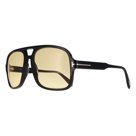 Tom Ford Aviator Mens Shiny Black Brown Falconer FT0884 - Image 2