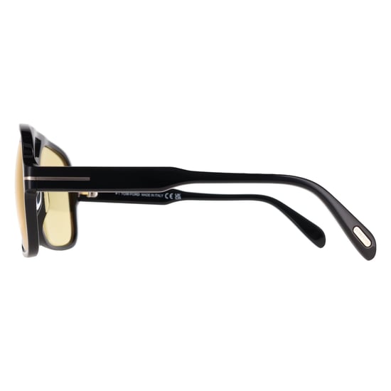 Tom Ford Aviator Mens Shiny Black Brown Falconer FT0884 - Image 3