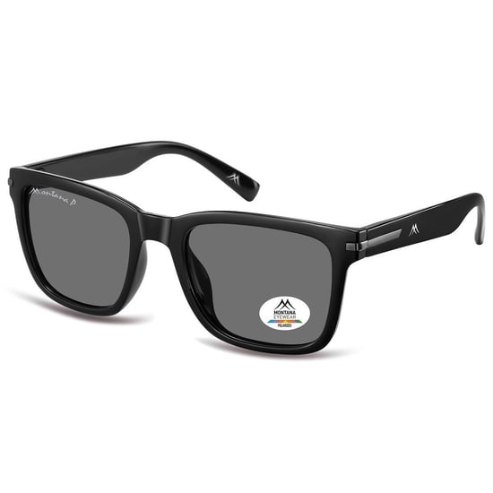 Montana Square Mens Shiny Black Grey Polarized MP183 - Image 2