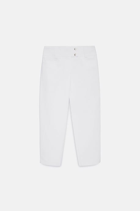 Women's High-waist Wide-leg Capri Trousers - Image 5