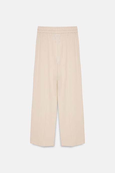 Rechtersnij crepe broek met aantrekkoord in de taille - Image 6