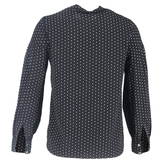 A.P.C. Prickig långärmad blus i svart siden - Image 3
