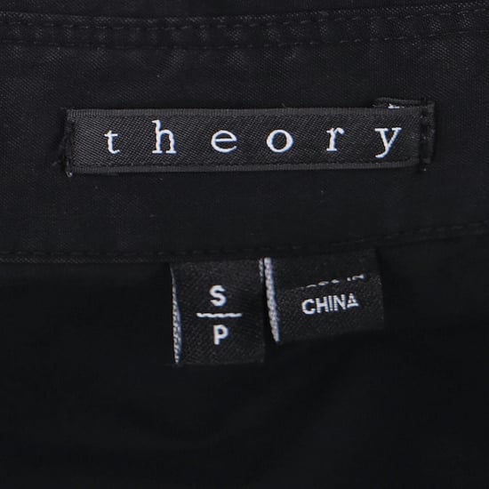 Theory Button-Down Långärmad Skjorta i Svart Bomull - Image 4