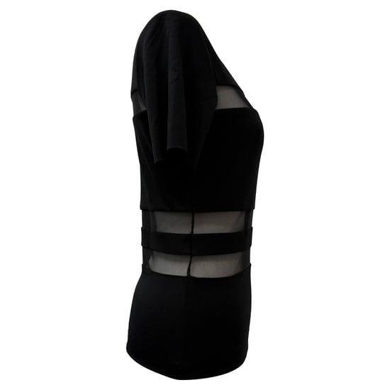 T Alexander Wang Mesh Accent T-shirt in zwart rayon - Image 2