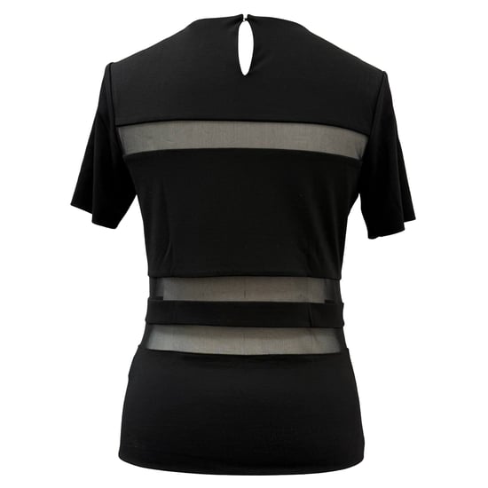 T Alexander Wang Mesh Accent T-shirt in zwart rayon - Image 3