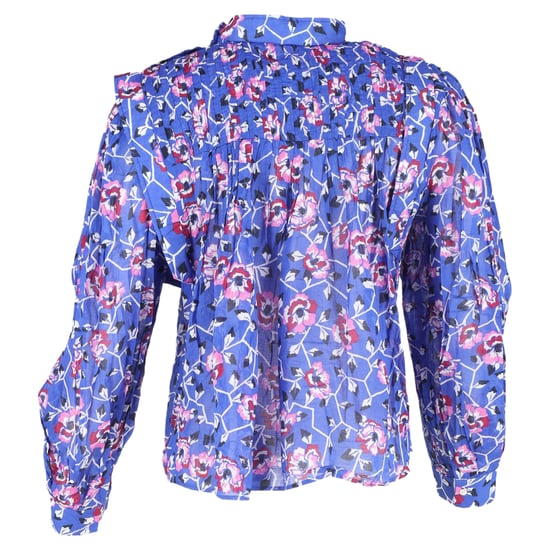 Isabel Marant Étoile Vega blommig blus i elektrisk blå pincett bomull - Image 3