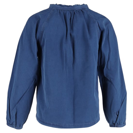 A.P.C. Noa dragsko- och knytbar Chambray-topp i blå bomull - Image 3