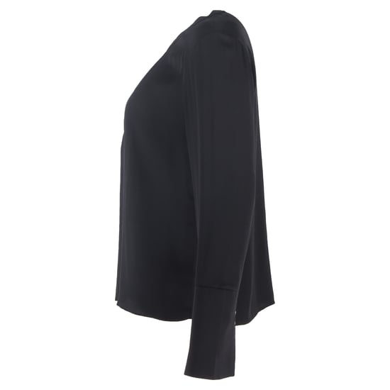 Hugo Boss – Ringutsmyckad långärmad topp i svart polyester - Image 2