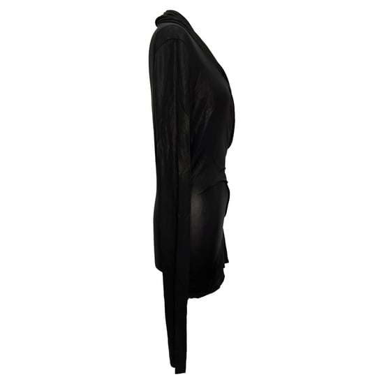 Rick Owens Magnetic Long Sleeve Top in Black Viscose - Image 2