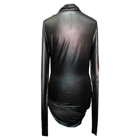 Rick Owens Magnetic Long Sleeve Top in Black Viscose - Image 3