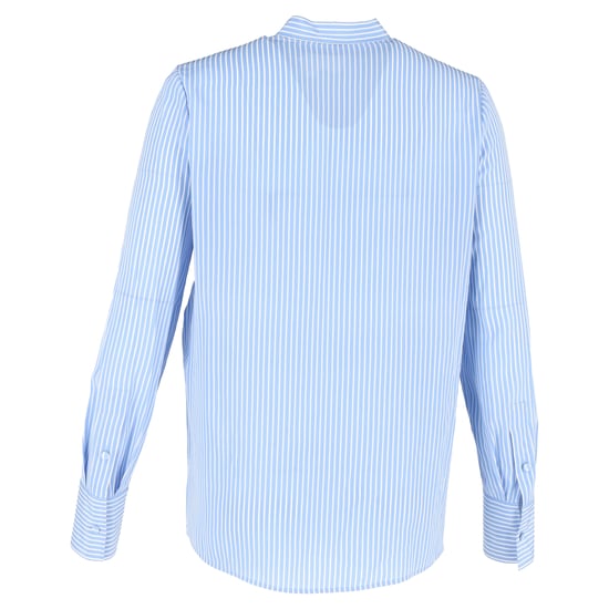 Valentino Garavani Stripe Tie-Knot Shirt in Blue Silk Crepe De Chine - Image 3