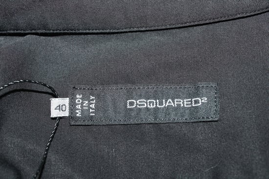 Dsquared2 Långärmad Skjorta med Knappar Framtill i Svart Bomull - Image 4