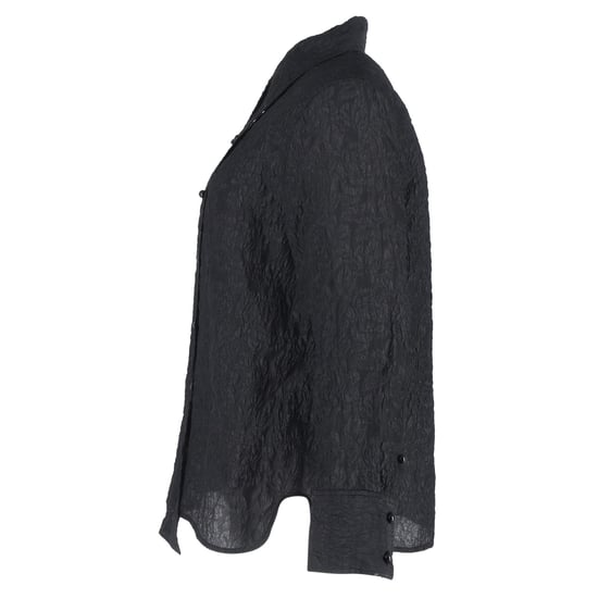 Ganni Jacquard-skjorta med bred knappslå i svart polyester - Image 2