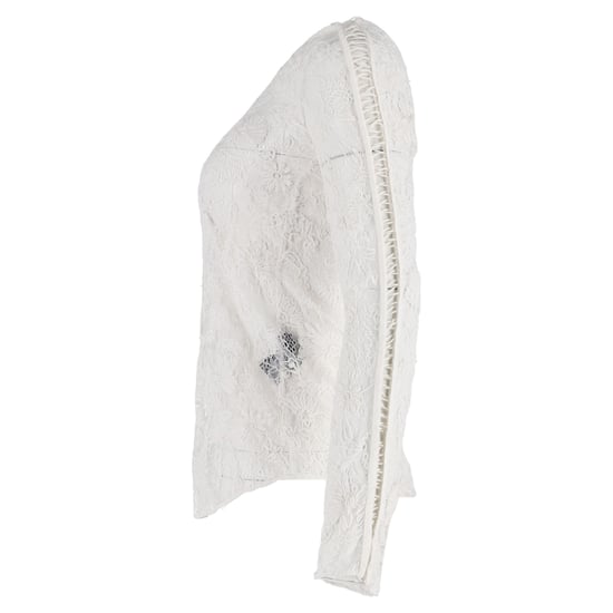 Isabel Marant blommig spetsblus i vit polyester - Image 2