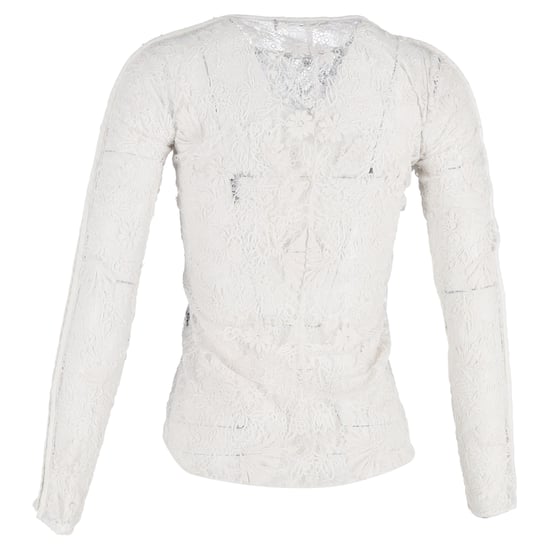 Isabel Marant blommig spetsblus i vit polyester - Image 3