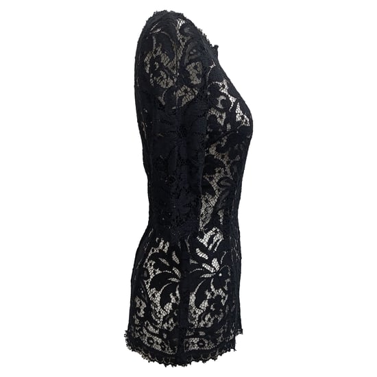 Dolce & Gabbana spetsblus i svart bomull - Image 3
