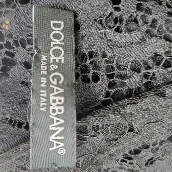Dolce & Gabbana spetsblus i svart bomull - Image 4