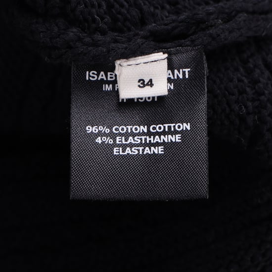 Isabel Marant Étoile Virkad Topp i Svart Bomull - Image 5