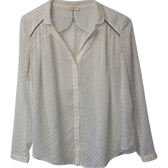 Ba&sh Texturerad Blus i Vit Polyester - Image 4