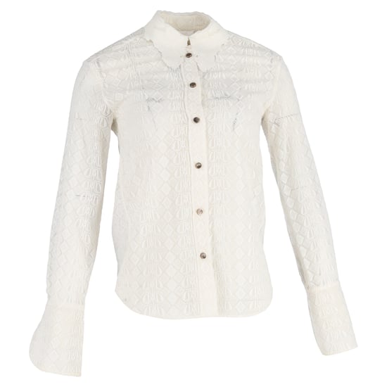 Chloé kanten blouse met knoopjes in wit polyester - Image 1