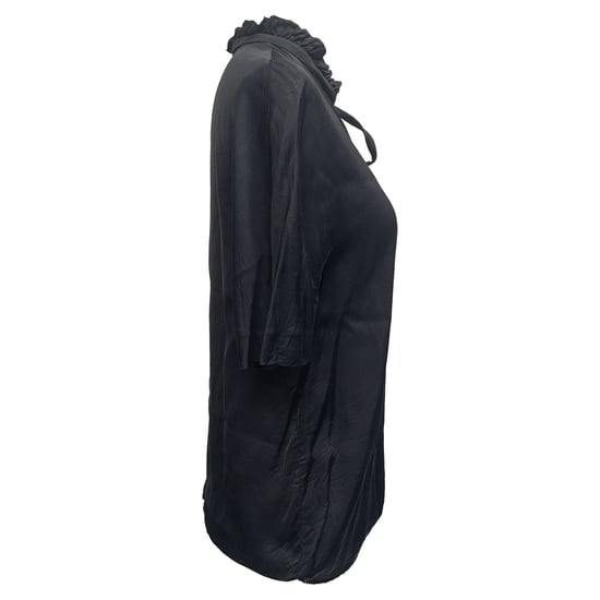 Sandro Ruffled Neck Blauw in Zwart Viscose - Image 5
