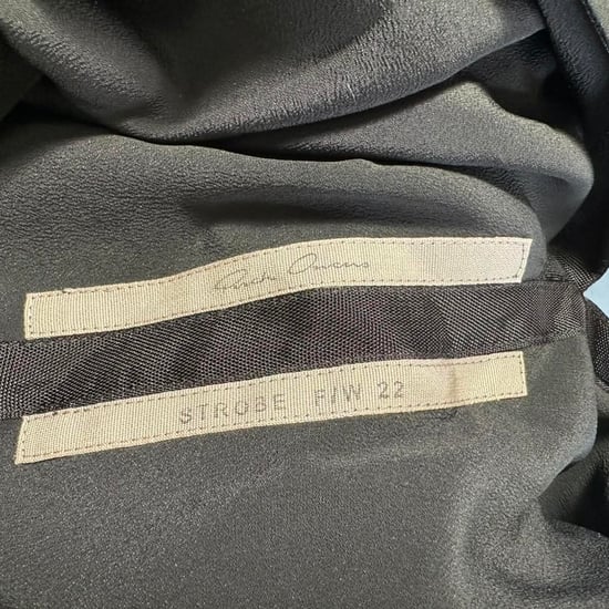 Rick Owens One-Shoulder Blus i svart acetat - Image 4