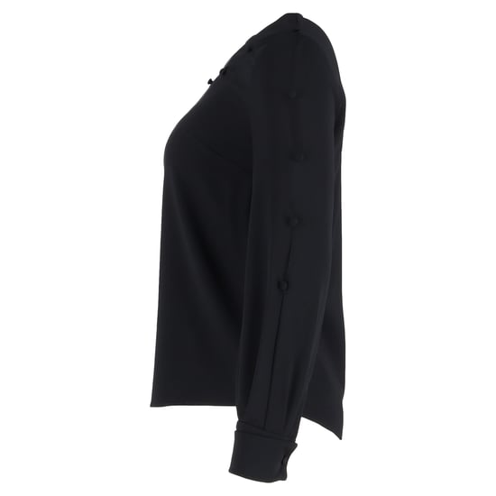 Oscar de la Renta Bateau-halslijnblouse in zwarte zijde - Image 2