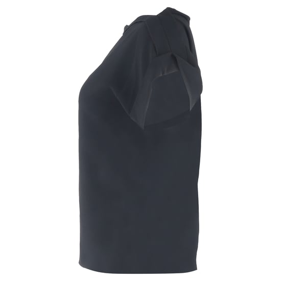 Roland Mouret Asymmetrisk Blus i Svart Polyester med Båtringning - Image 2