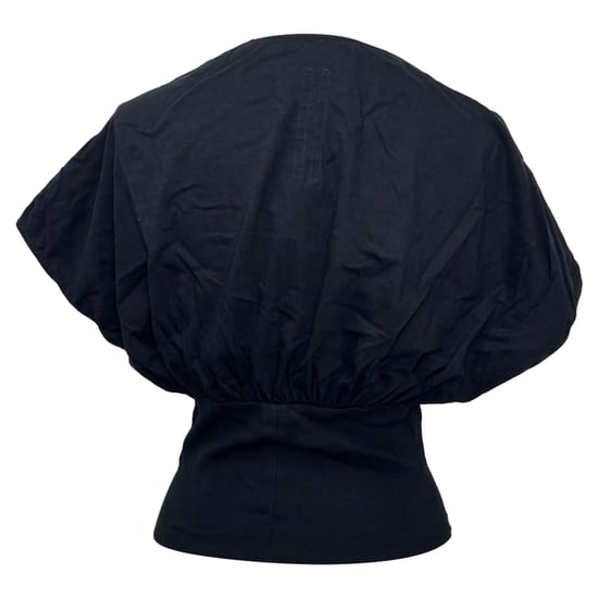 Rick Owens blouse met boothals en korte mouwen in zwart katoen - Image 2