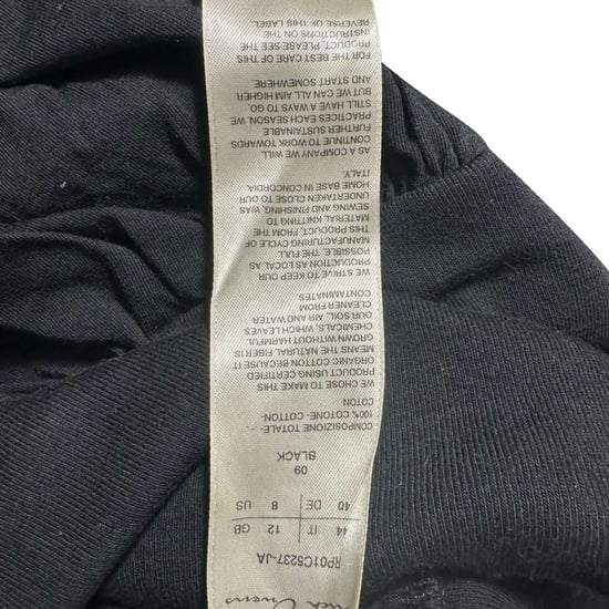 Rick Owens blouse met boothals en korte mouwen in zwart katoen - Image 6