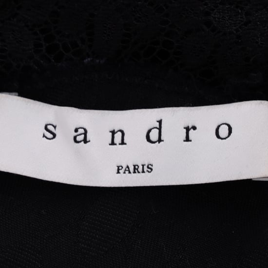 Sandro Paris blouse met kanten details in zwart polyester - Image 4