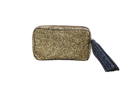 Anya Hindmarch Twinkle Clutch in Gold Glitter - Image 1